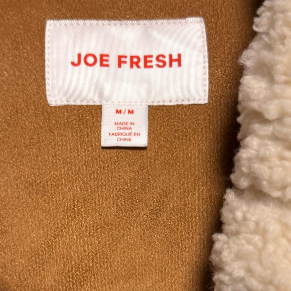 ✨Host Pick✨ 🤎🐻 Joe Fresh Women's Faux Tan Teddy Jacket Size Medium - Picture 12 of 17